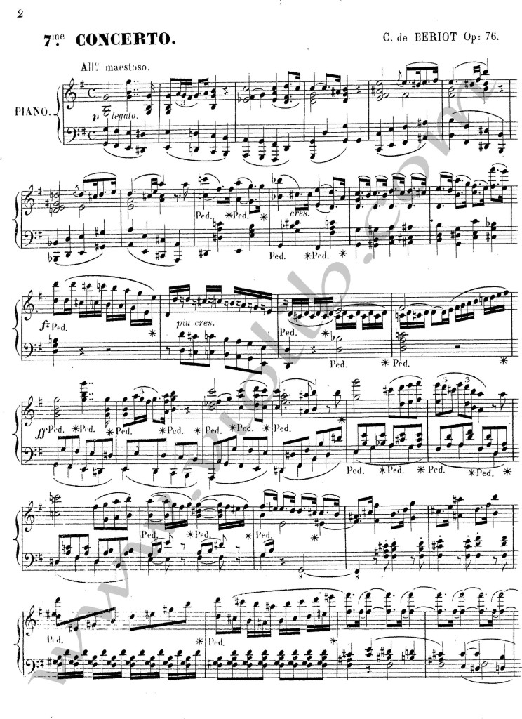 Ш. Берио "Концерт №7" ноты для скрипки и фортепьяно