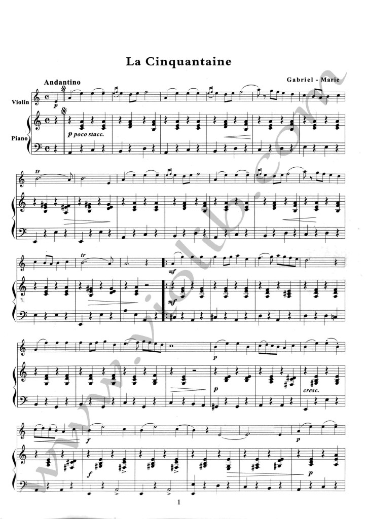 Г. Мари "Ария в старинном стиле" ноты для скрипки и фортепьяно