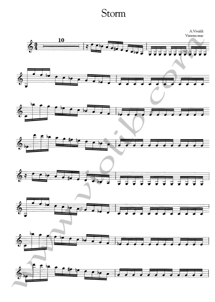 А. Вивальди - В. Мэй "Шторм" ноты с минусовкой. 